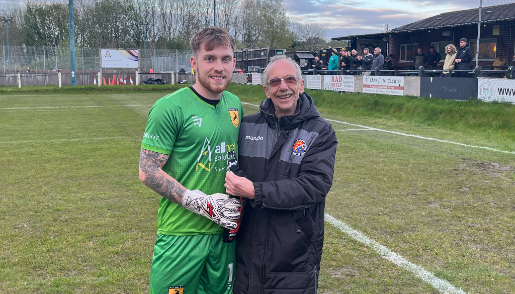 New Mills goalkeeper Joe Oldham awarded Reusch UK First Division South Goalkeeper of the Month award for March 